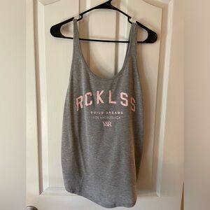 RCKLSS Tank! Y&R soft grey and pink tank